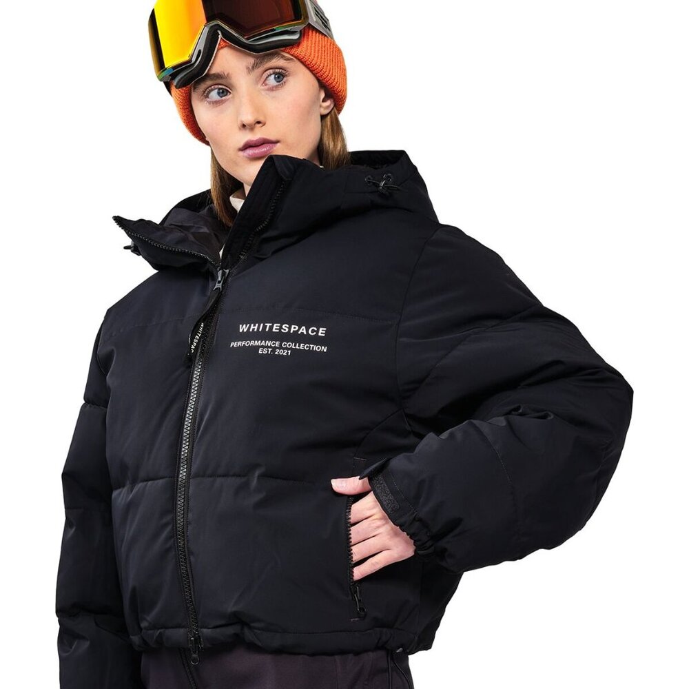 Cropped black women's ski jacket (XS)
